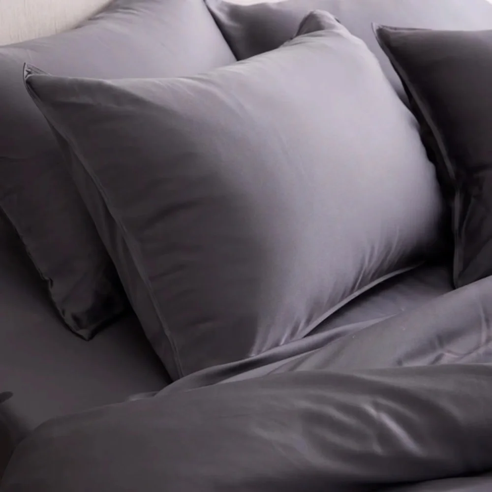 NWOT Quince Bamboo Queen Sham Set in Charcoal Grey